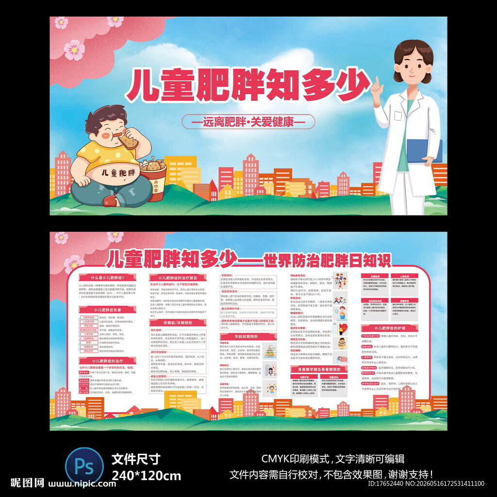 儿童肥胖宣传栏