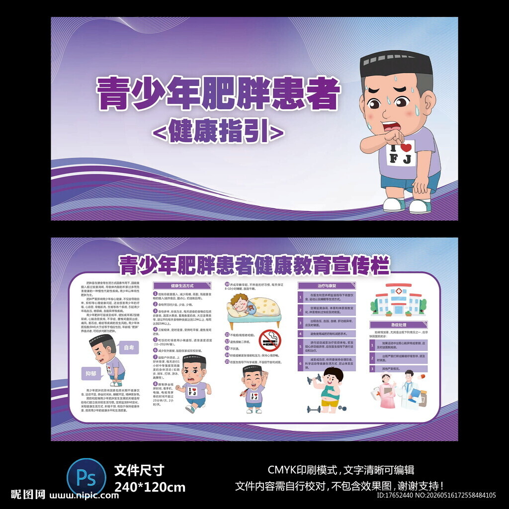 青少年肥胖宣传栏