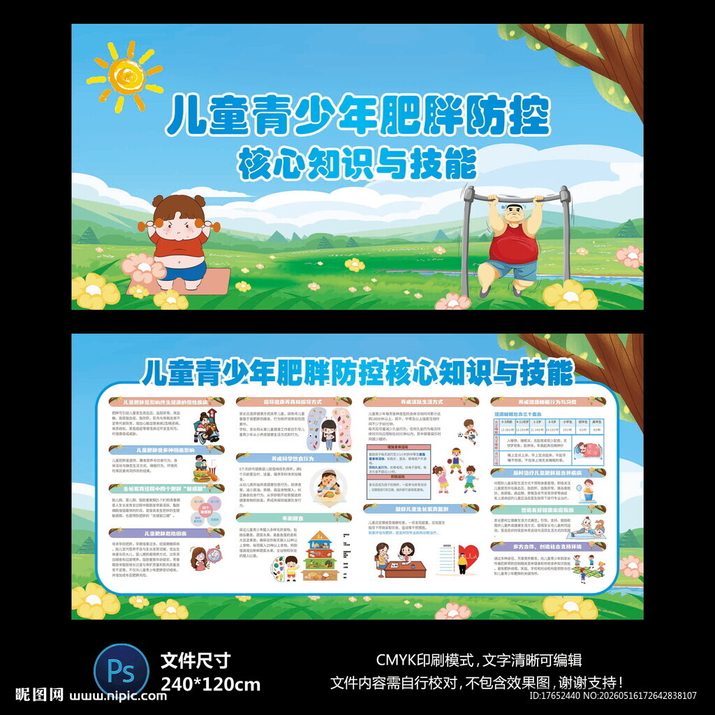 儿童青少年肥胖宣传栏