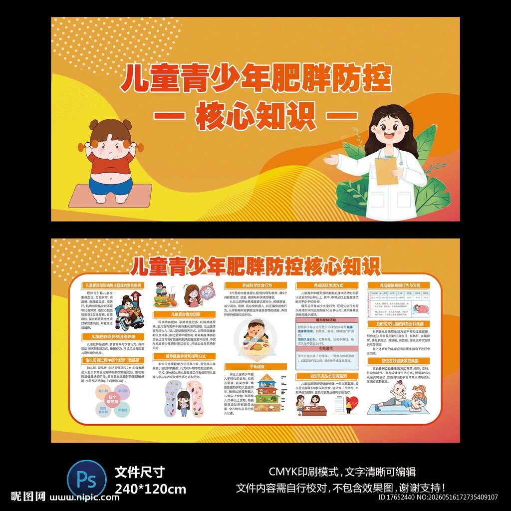 儿童青少年肥胖宣传栏
