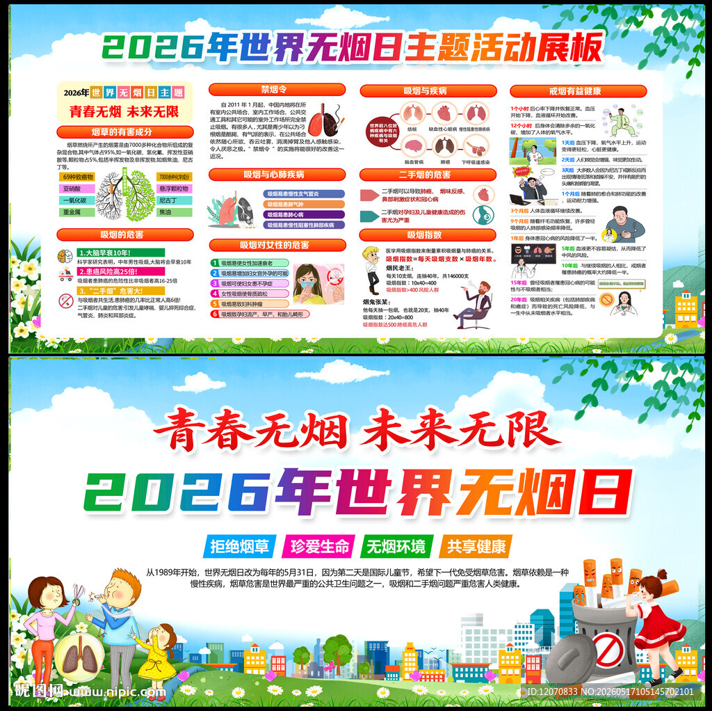 2026世界无烟日展板