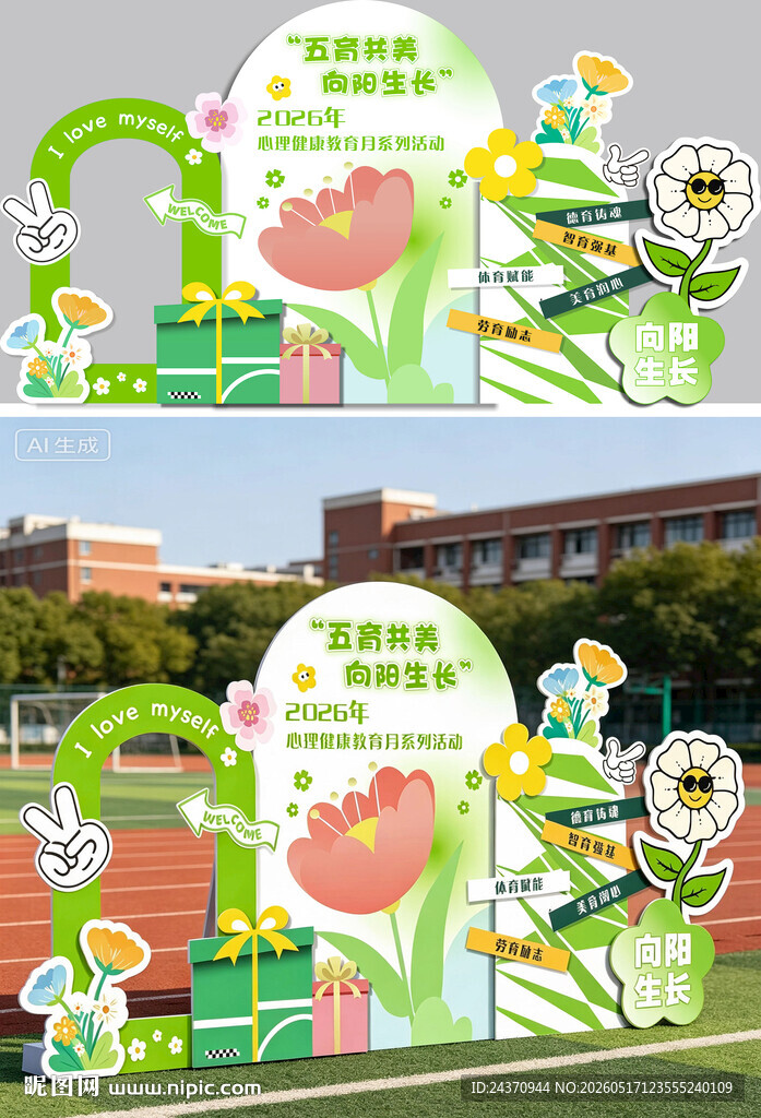 校园主题创意美陈布置 打卡照片
