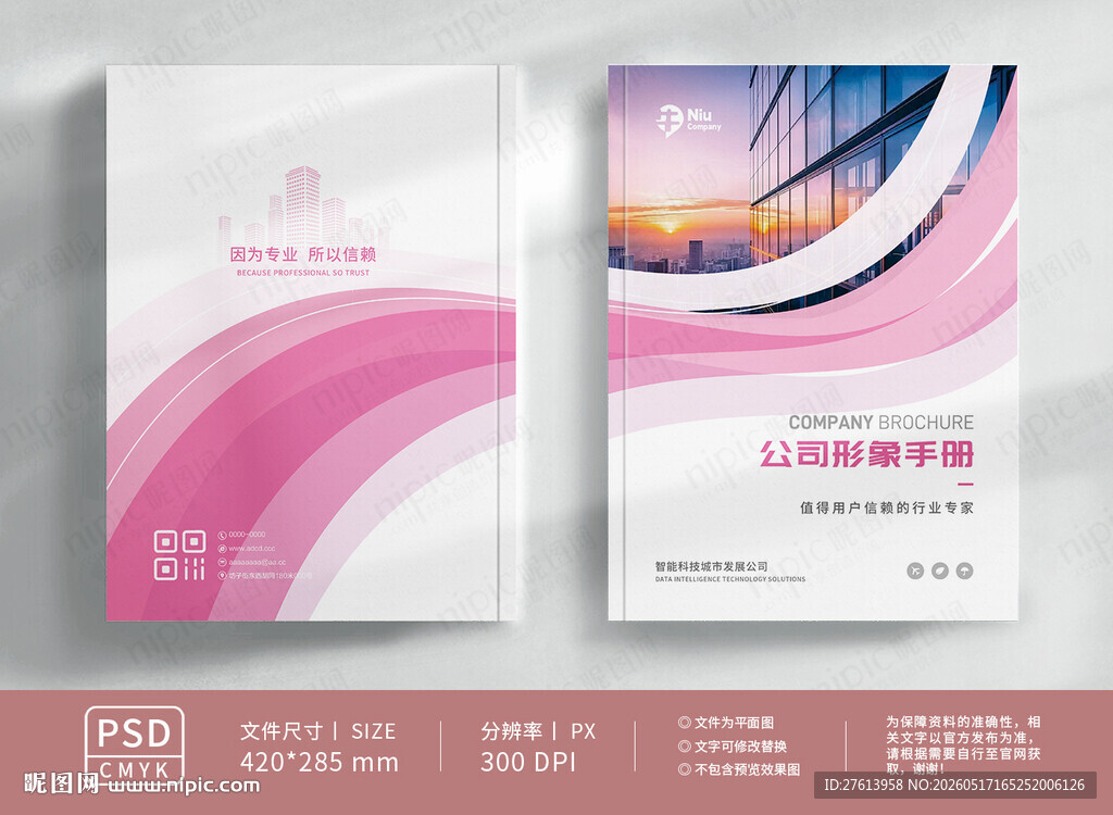 粉色宣传册封面