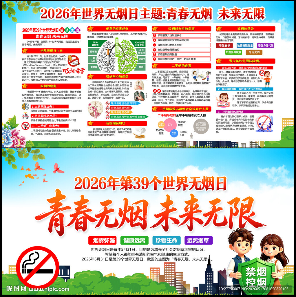 2026世界无烟日展板