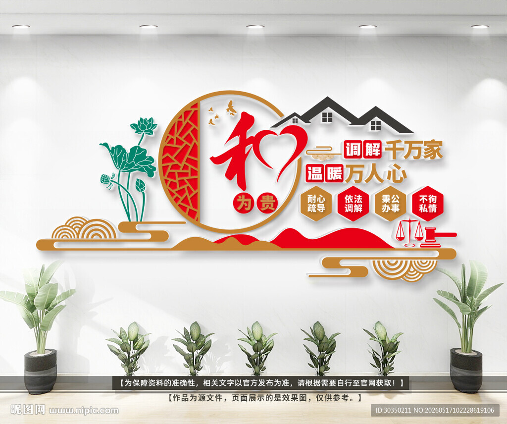 和为贵社区调解室文化墙