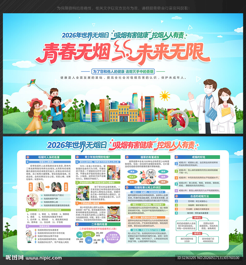 世界无烟日展板
