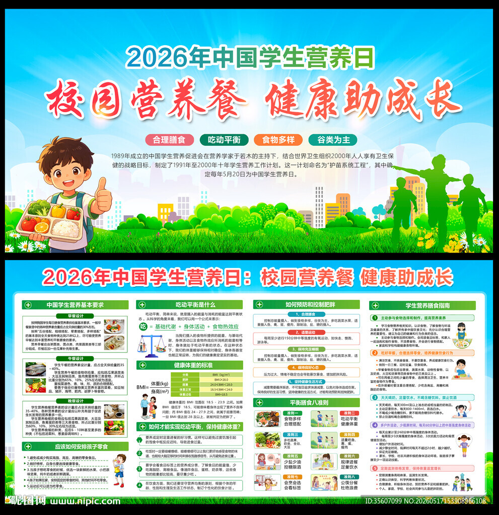 中国学生营养日宣传栏