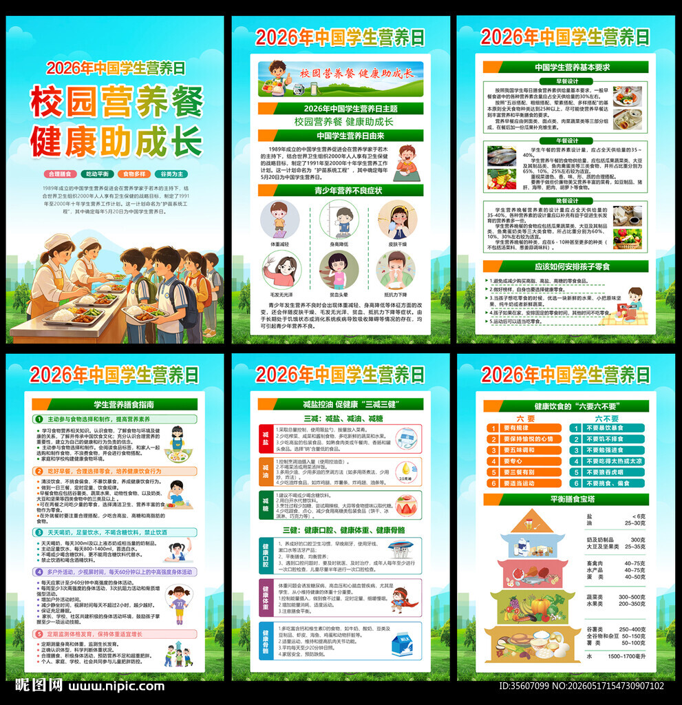 中国学生营养日展板
