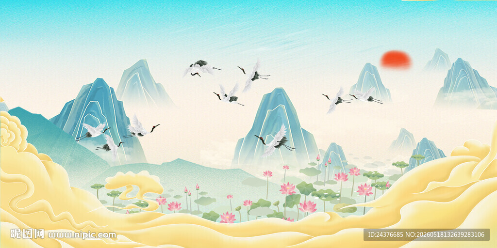 仙鹤图
