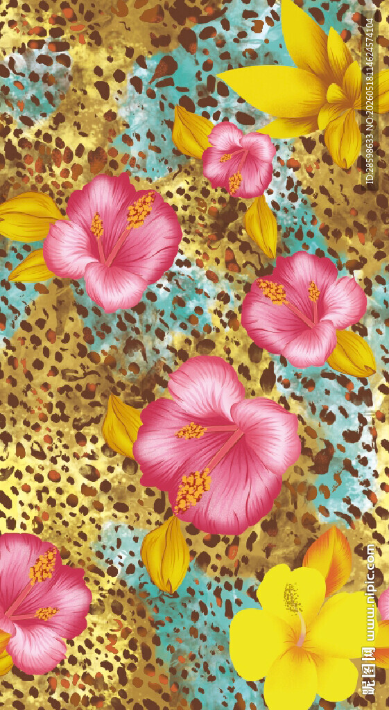 豹纹花卉
