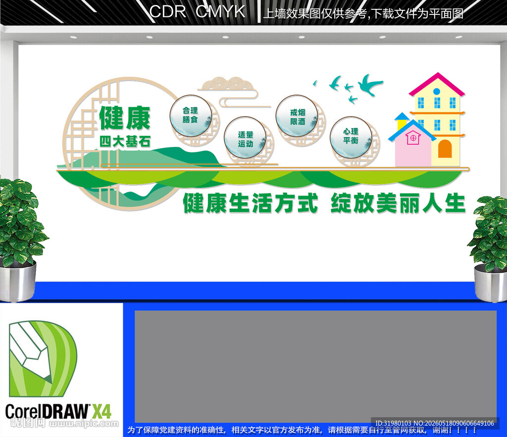 健康四大基石文化墙