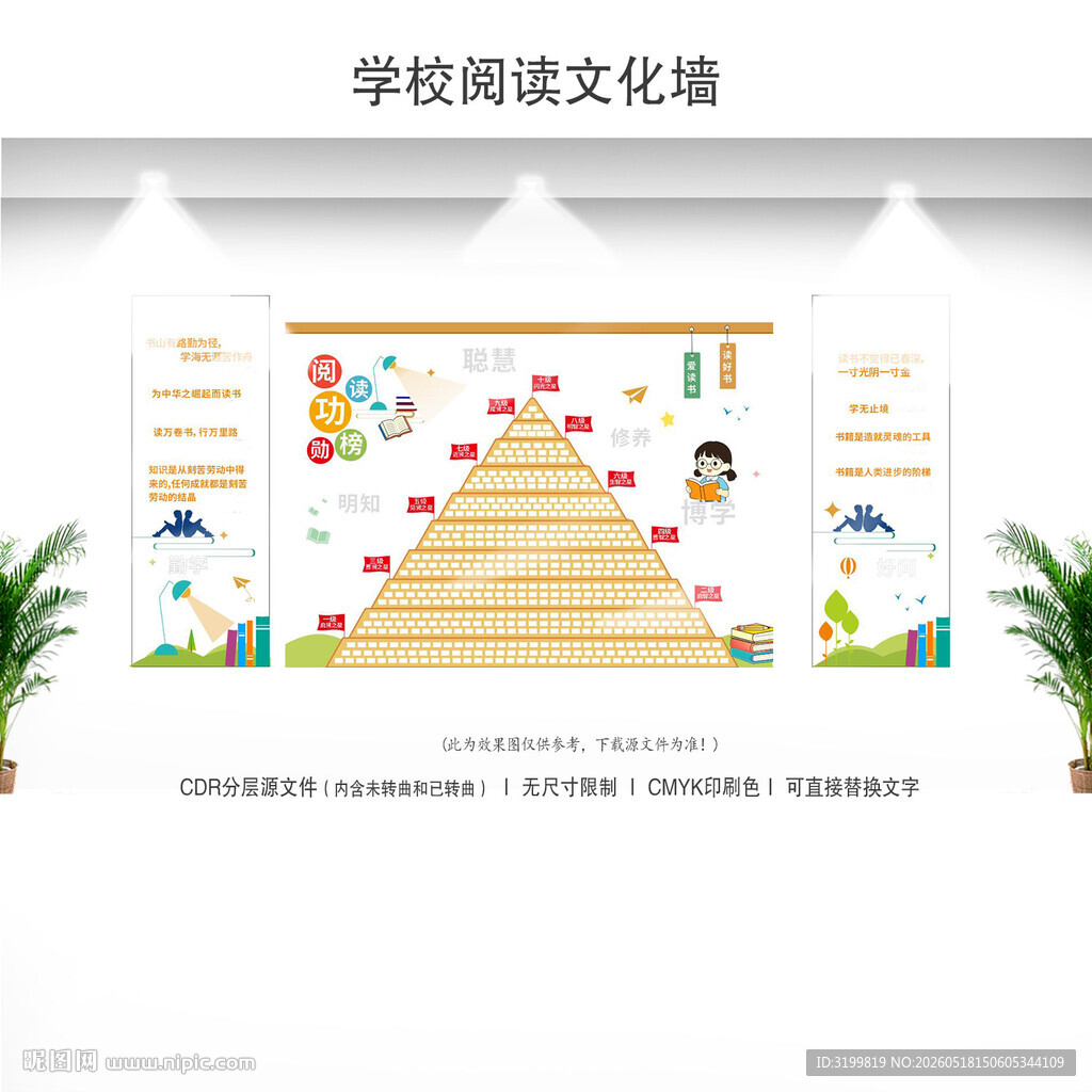 学校阅读文化墙