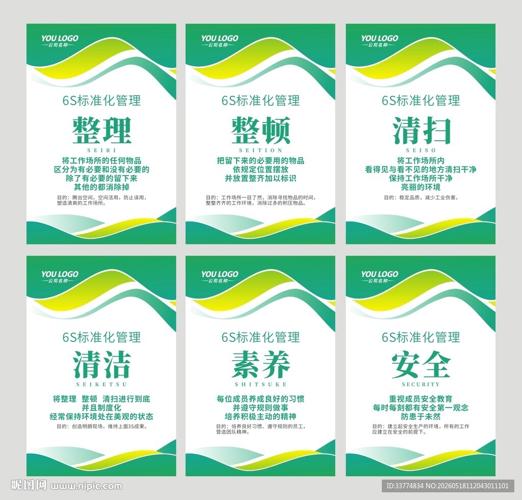 企业6S标准化管理制度展板