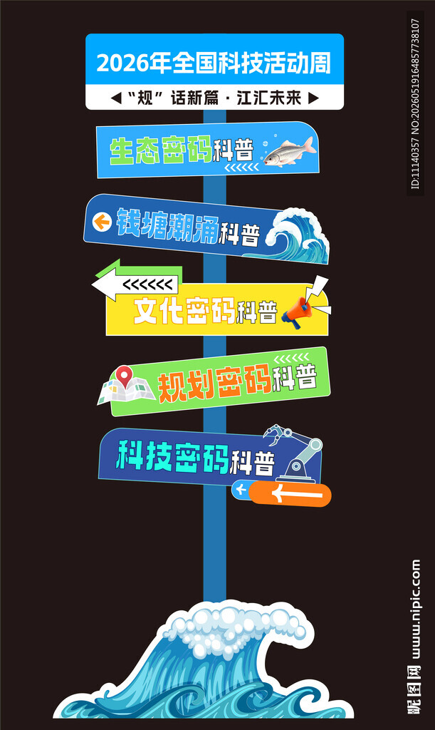 海洋主题方向指示牌