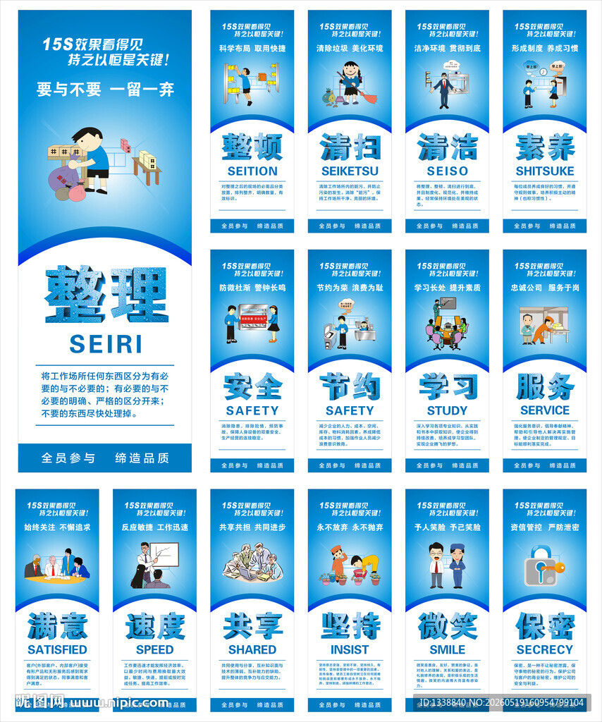 企业15S管理海报