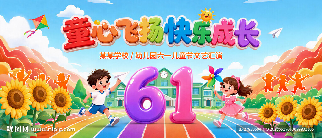 六一儿童节展板