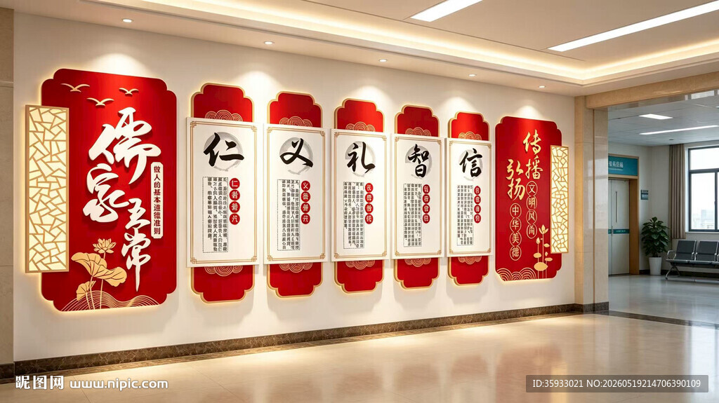 儒家五常文化墙