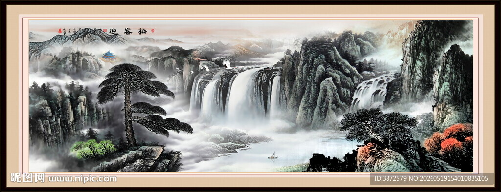 巨幅国画山水