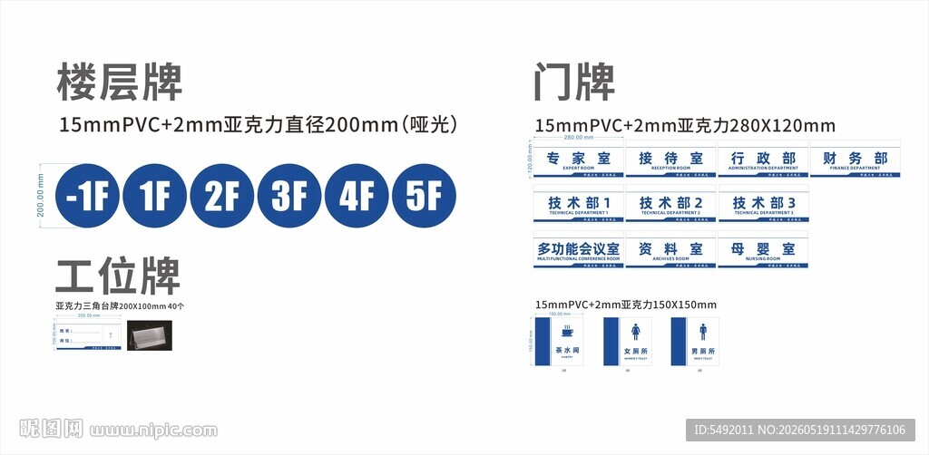 企业标识牌与工位牌展示