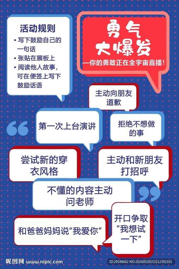 勇气大爆发心理展板