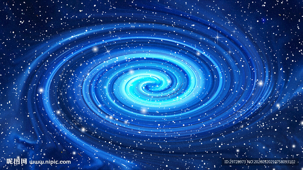 蓝色旋涡星空