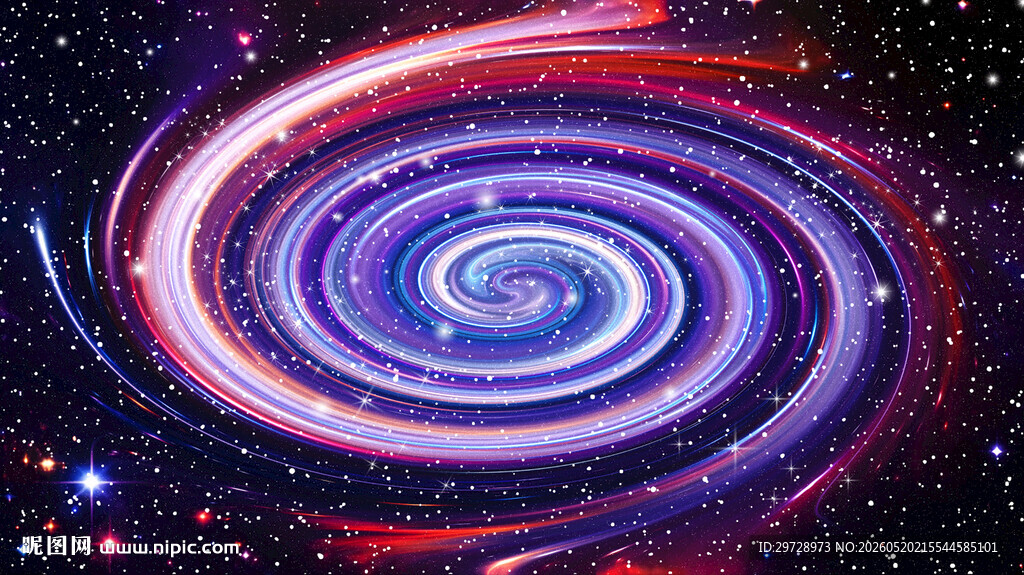 炫彩绚丽旋涡星空