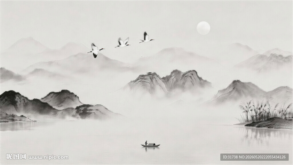 水墨山水画