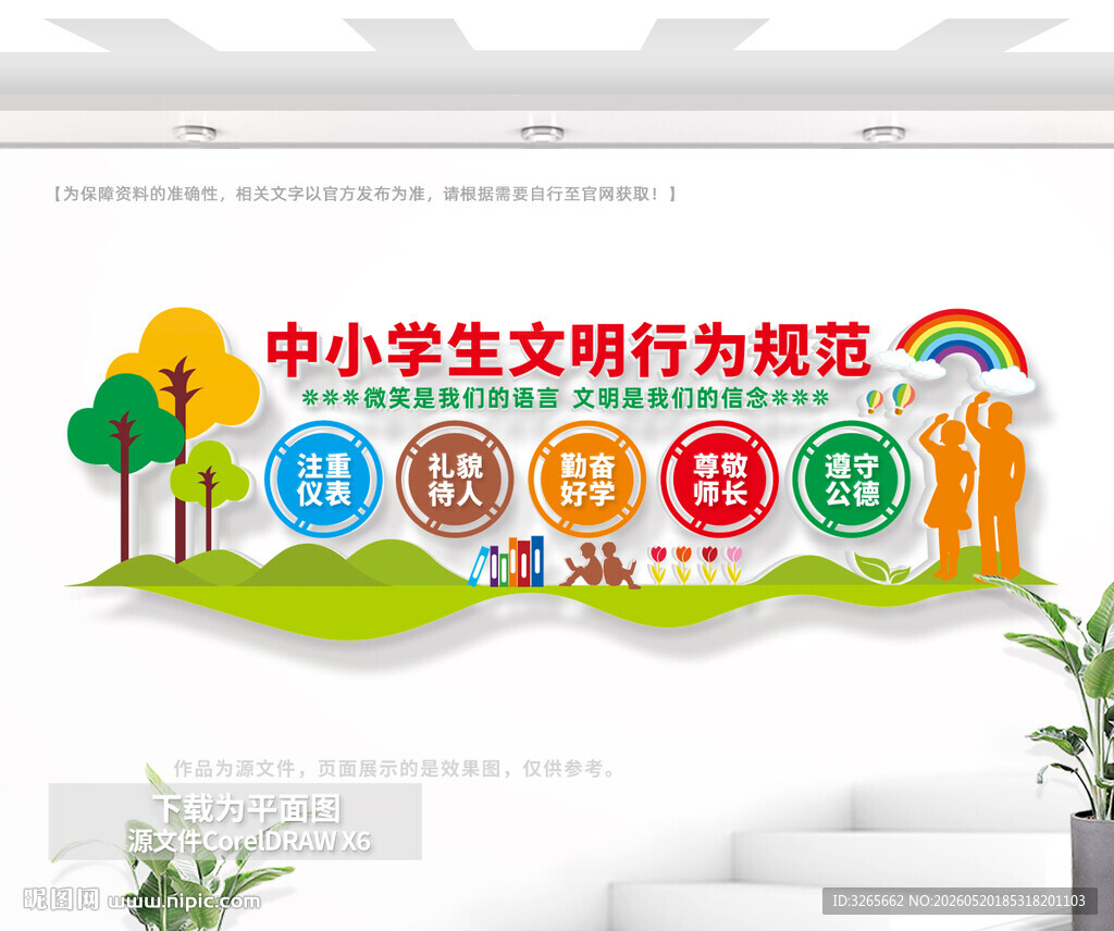 中小学生文明行为规范文化墙