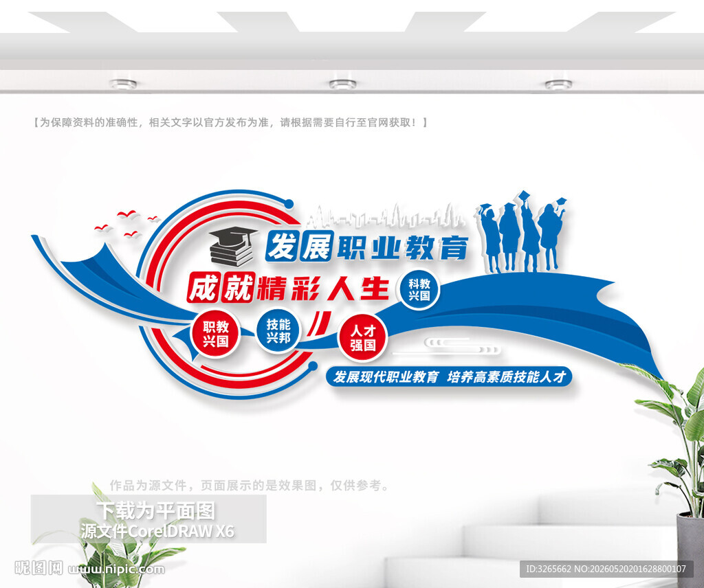 职业教育学校标语文化墙