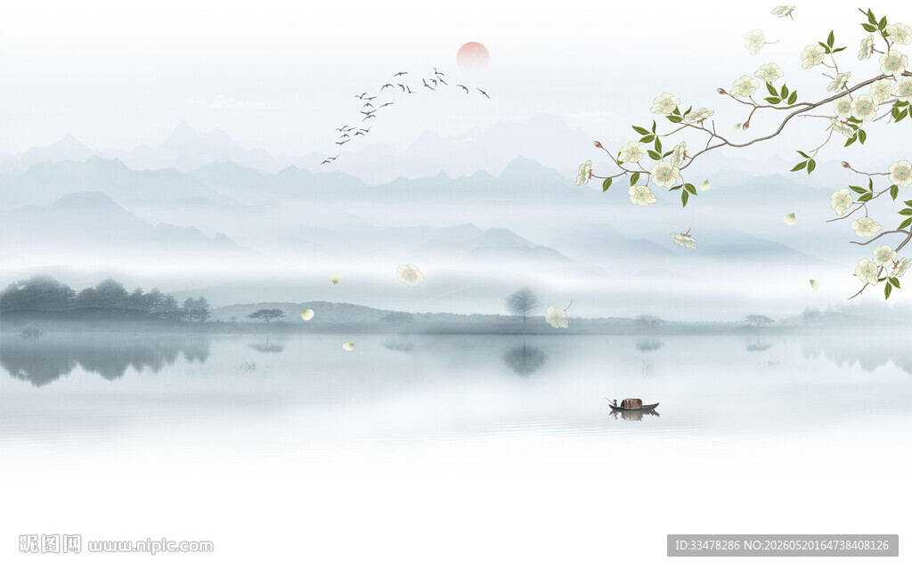 水墨山水背景