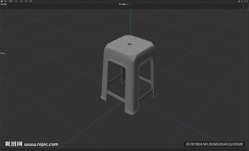 塑料凳子3D模型