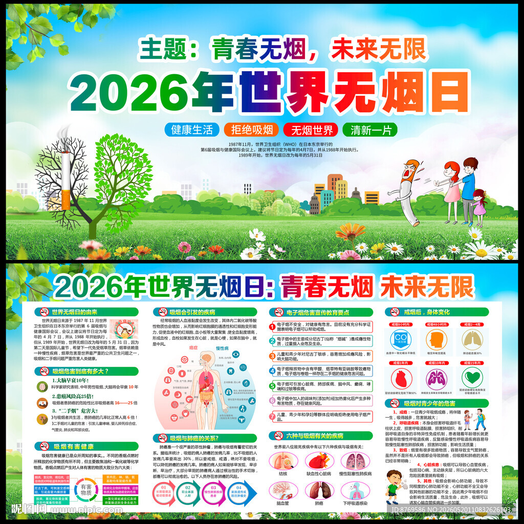 2026年无烟日宣传栏