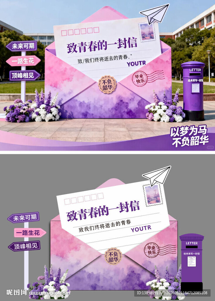 信封毕业美陈打卡