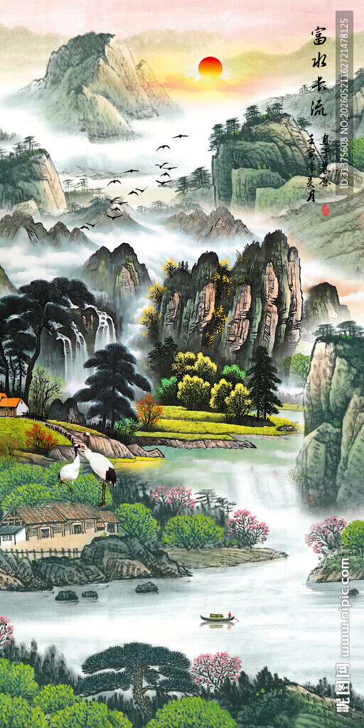 玄关山水画