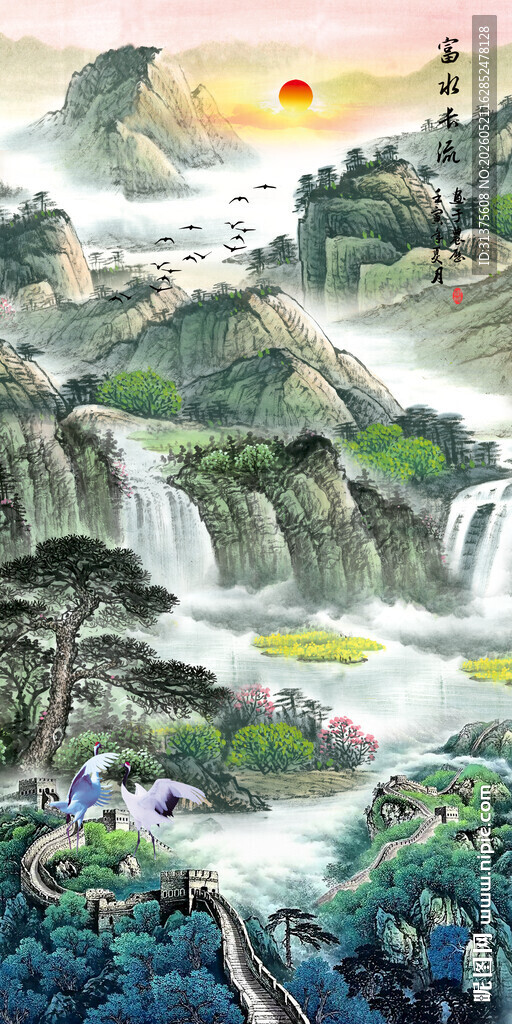 竖幅国画