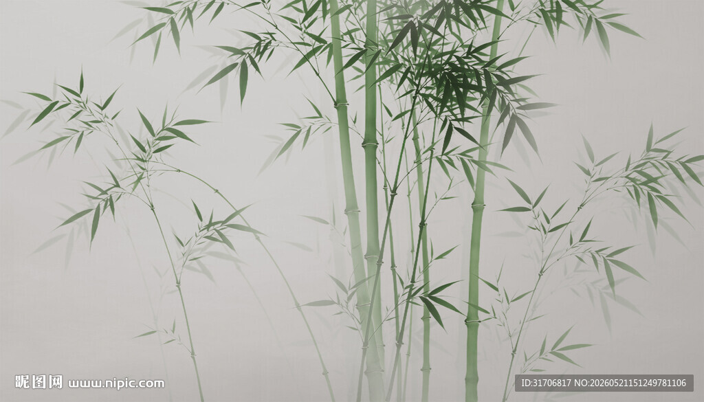 水墨竹林