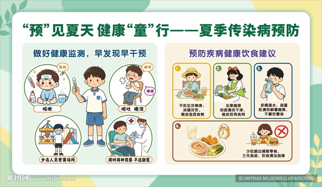 夏季传染病预防海报