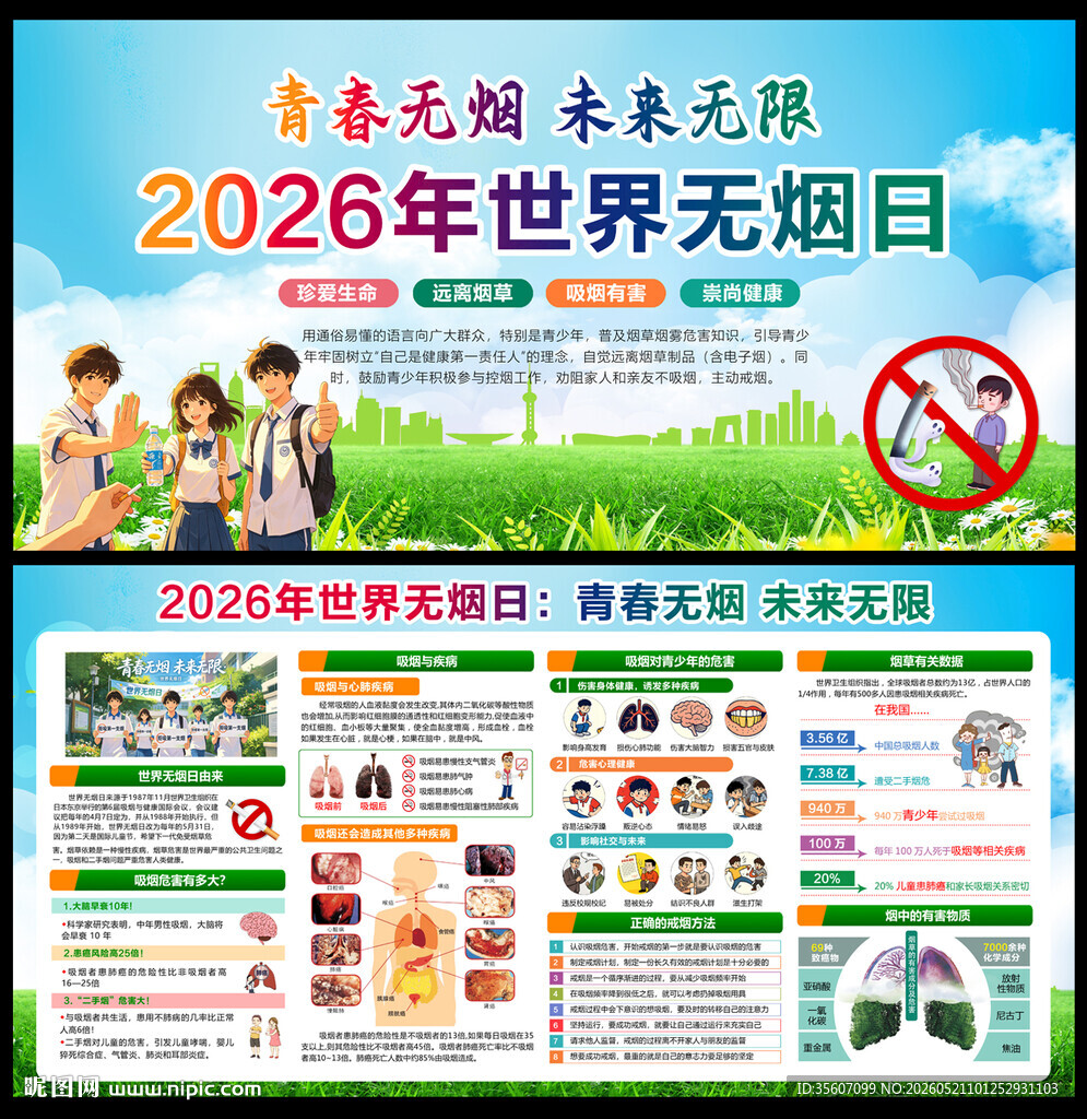 2026世界无烟日展板