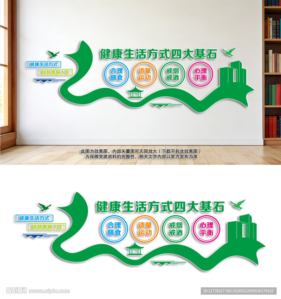 健康四大基石文化墙