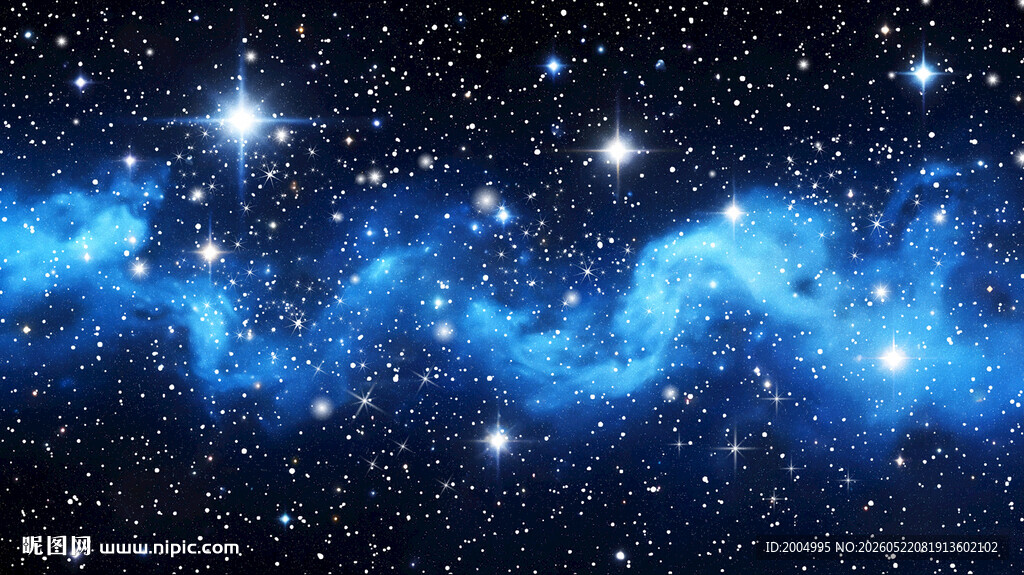 梦幻蓝色星空背景