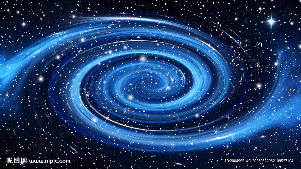 梦幻螺旋蓝色星空旋涡