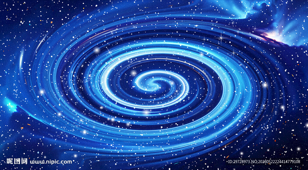 蓝色星空旋涡天花吊顶