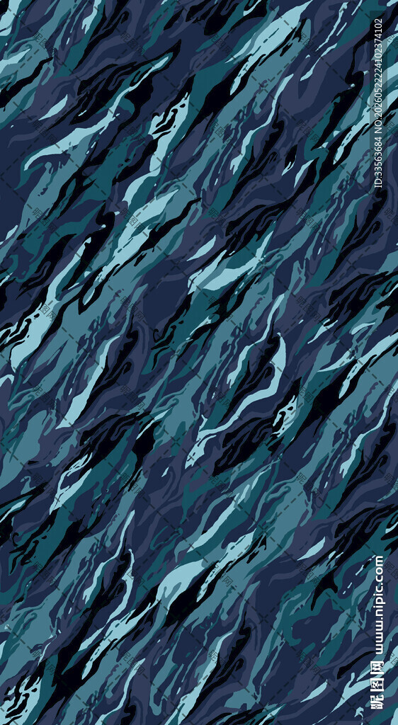 深蓝色波纹纹理背景图