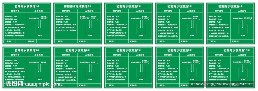 初期雨水收集池标识牌