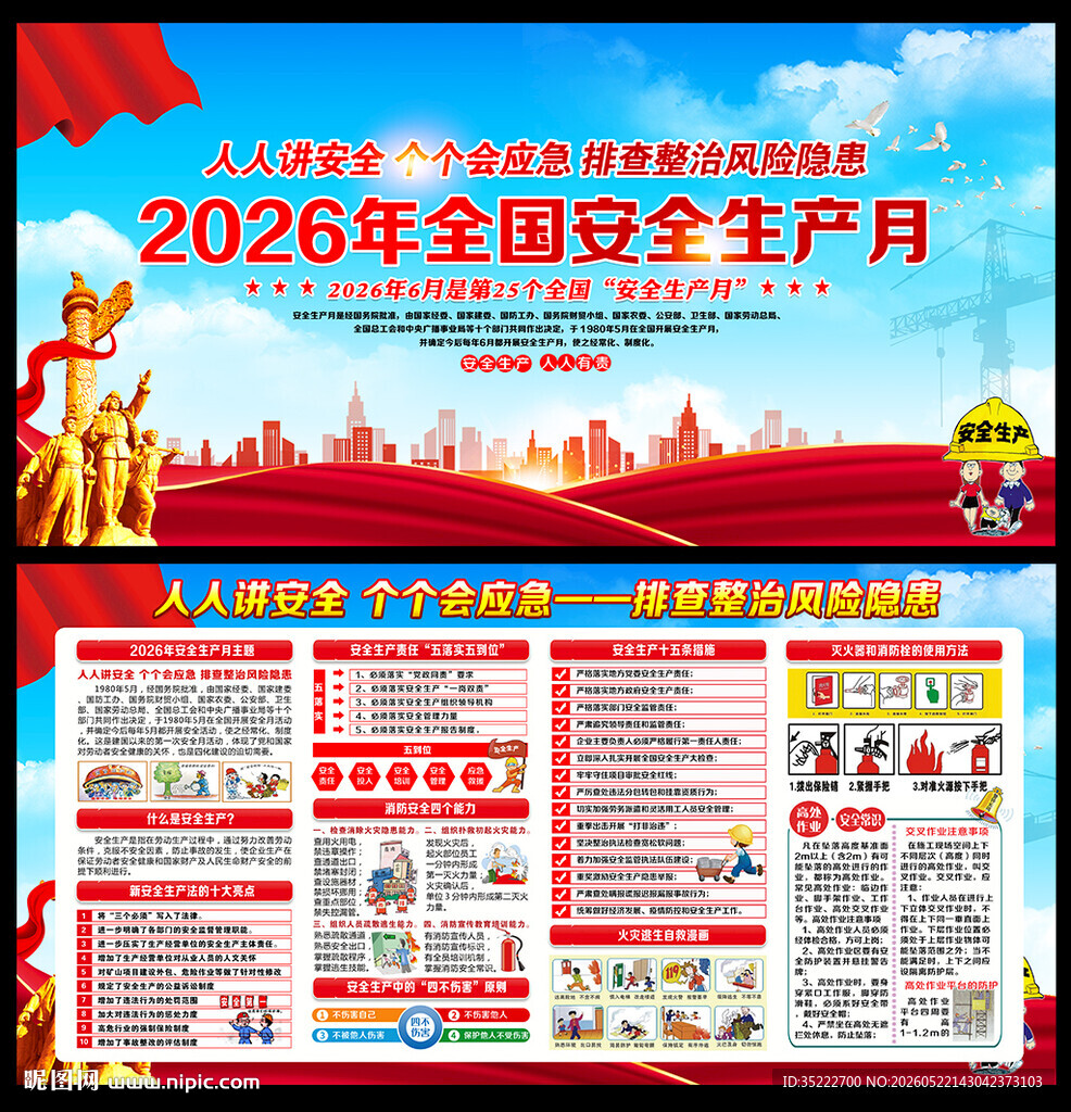 工地安全生产展板