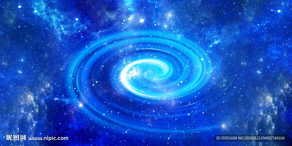 蓝色宇宙星空图