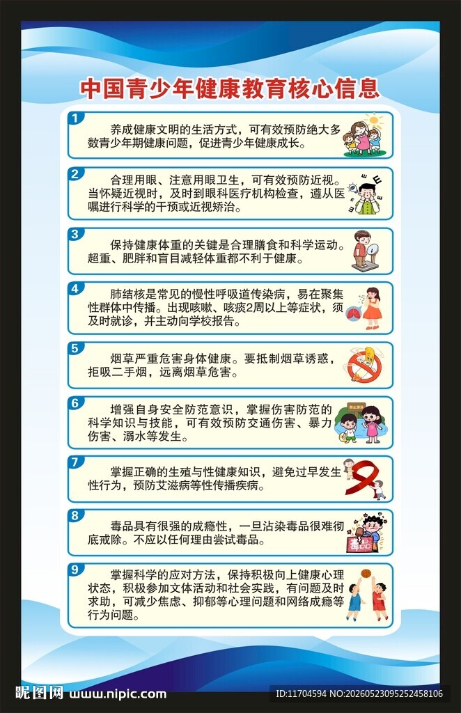 校园健康教育知识海报
