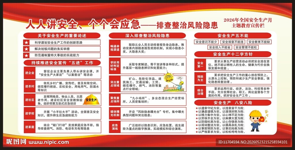 全国安全生产月宣传栏