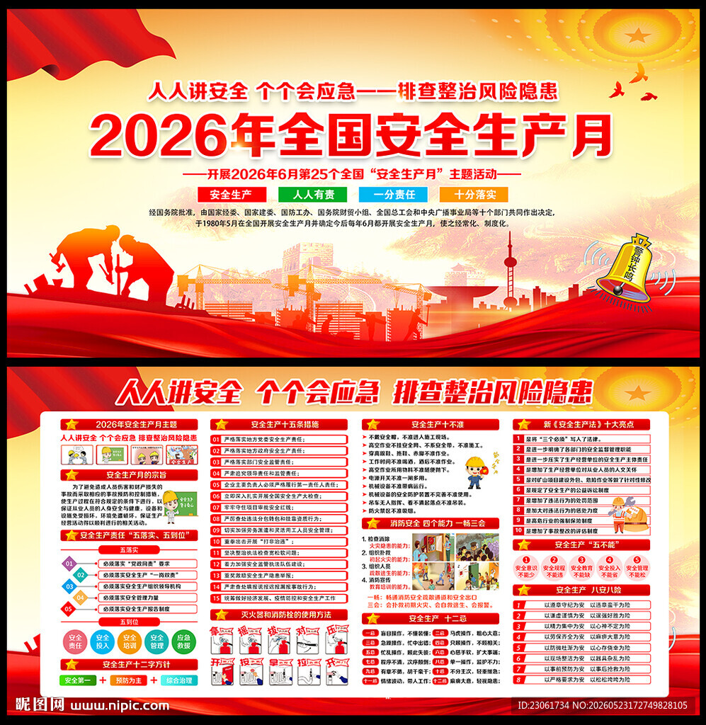 2026年安全生产月展板