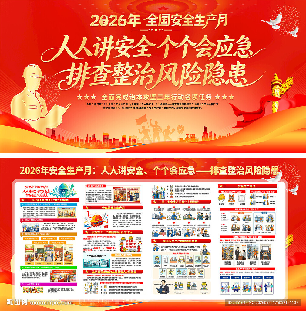 2026安全生产月展板